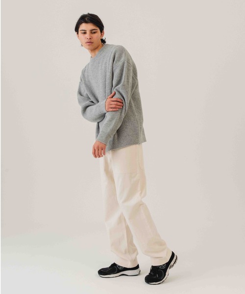 WHITE MAILS セーター ニット WASHI＆COOMA LAMBS RIB KNIT