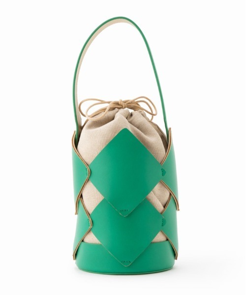 Casselini グリーン ハンドバッグ　新品 Casselini ハンドバッグ Casselini(キャセリーニ)モチーフ