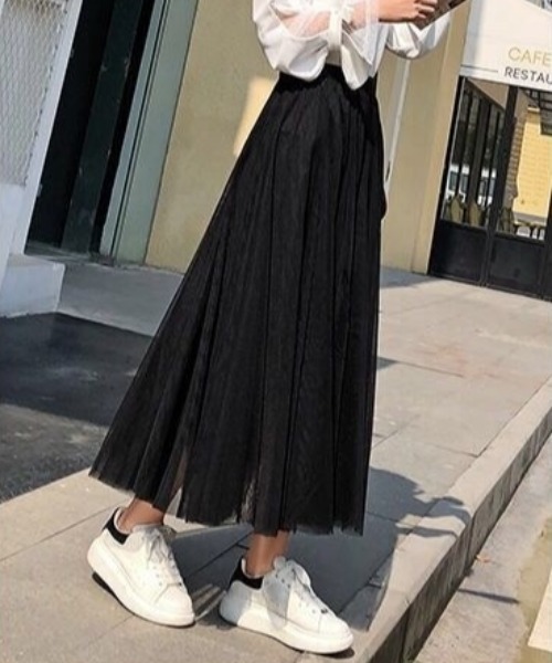 gossip!ロサンゼルス ロング スカート ソフトチュールロングスカート