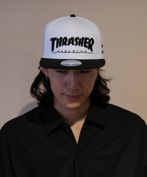 THRASHER ドット柄キャップ 58cm フリー THRASHER スラッシャー キャップ HOMETOWN SNAP BACK FLAT CAP