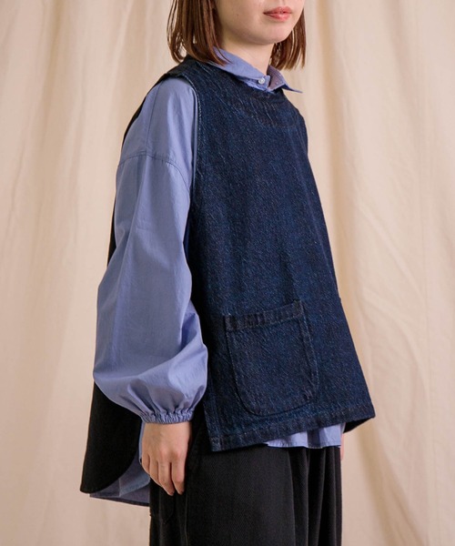 A*Y様 未使用品　ブロカントBrocante 綾織りデニム ポッシュブトンジレ Brocante（ブロカント）の「[Brocante / ブロカント] 綾織り