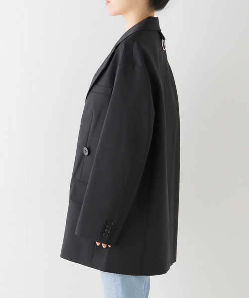 レア♫tibi フリルネイビーロングジャケット tibi ジャケット テーラードジャケット 「TIBI /ティビ