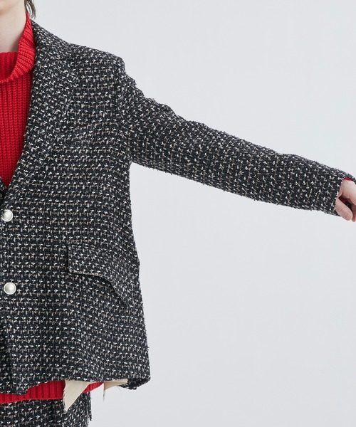 ジャケット テーラードジャケット 【sulvam/サルバム】FANCY TWEED OVER JACKET sulvam/サルバム FANCY TWEED OVER