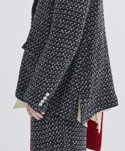 ジャケット テーラードジャケット 【sulvam/サルバム】FANCY TWEED OVER JACKET sulvam/サルバム FANCY TWEED OVER
