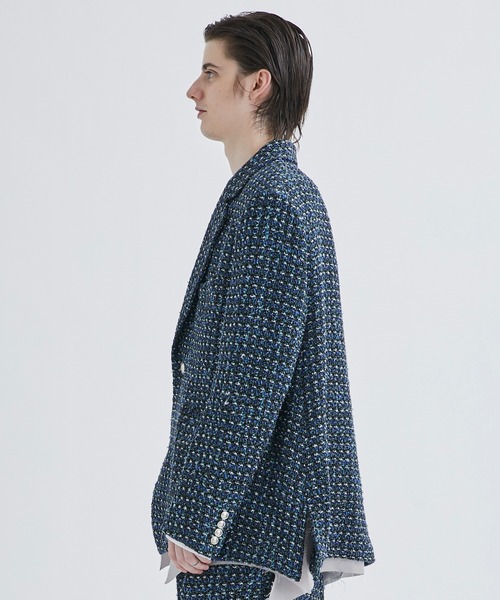 ジャケット テーラードジャケット 【sulvam/サルバム】FANCY TWEED OVER JACKET sulvam/サルバム FANCY TWEED OVER