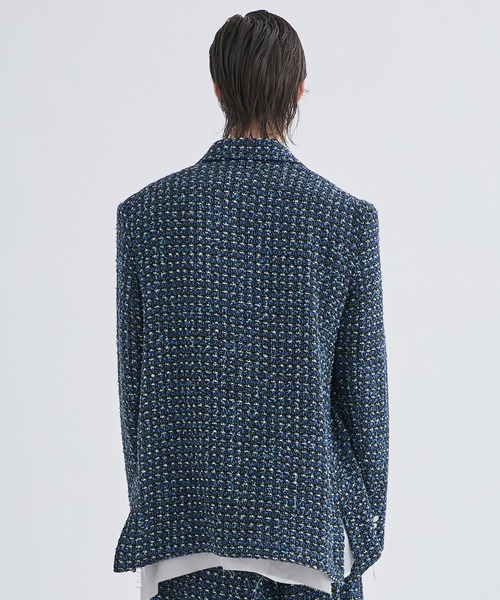 ジャケット テーラードジャケット 【sulvam/サルバム】FANCY TWEED OVER JACKET sulvam/サルバム FANCY TWEED OVER