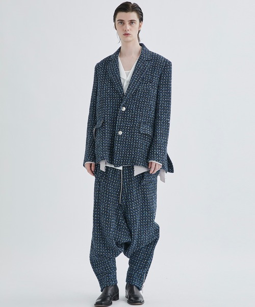 ジャケット テーラードジャケット 【sulvam/サルバム】FANCY TWEED OVER JACKET sulvam/サルバム FANCY TWEED OVER