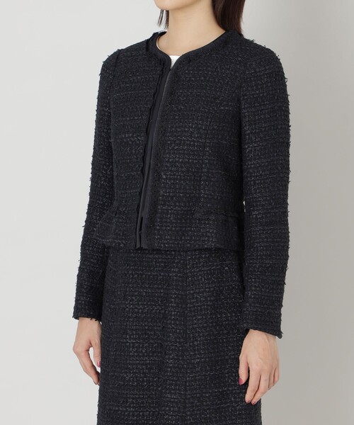 TO BE CHIC ジャケット ノーカラージャケット ファンシー