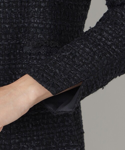 美品♡¥74,520♡TO BE CHIC ファンシーツイードジャケット(４２) トゥー ビー シック TO BE CHIC ファンシーツイード ノーカラー