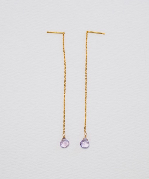 p199b【高級天然石✧】アメジストピアス　K14 コート　超高品質　ギフト無料 bloomonline_0222-5449-0017-