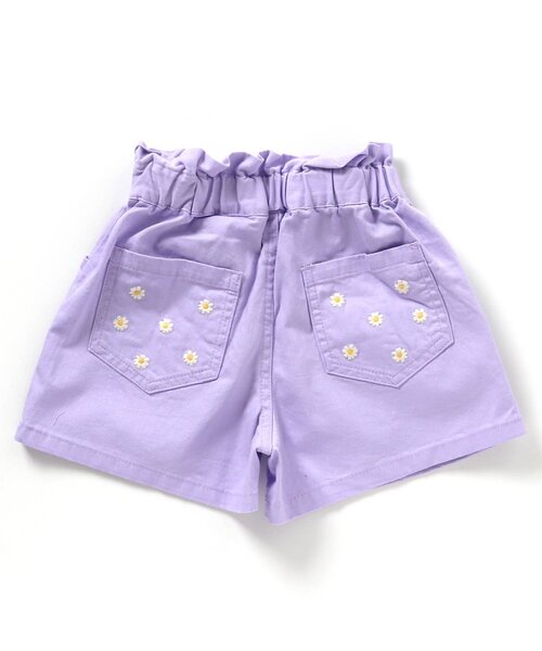 yukiemonうさぎ刺繍ハート型ポケット ショートパンツ apres les cours パンツ デイジー・ハート刺繍ショートパンツ