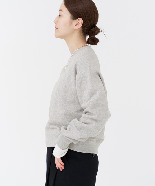 IENA トレーナー スウェット コットン裏毛クロップドプル