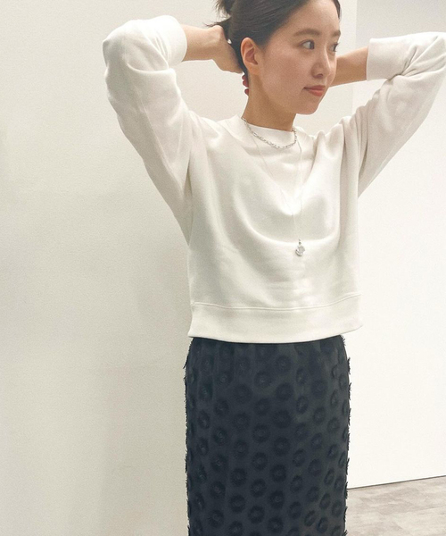 IENA LA BOUCLE ドライコットン 裏毛プルオーバー スウェット 白 IENA - IENA LA BOUCLE ドライコットン 裏毛プルオーバーの通販