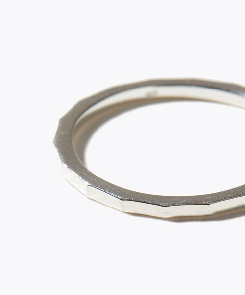 指輪 リング 「basic」 シルバー ファセッテド リング レディースの画像