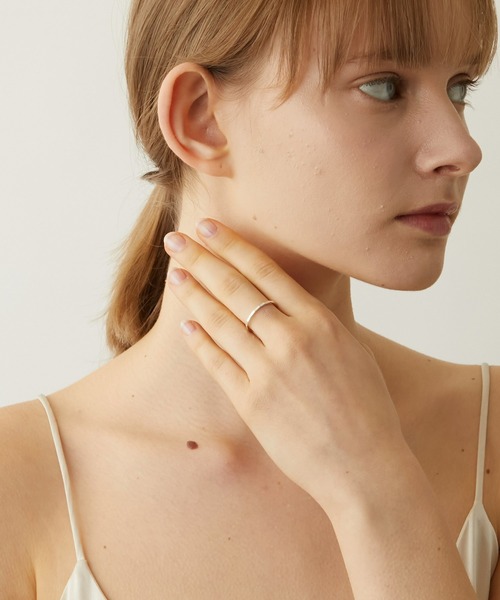 指輪 リング 「basic」 シルバー ファセッテド リング レディースの画像