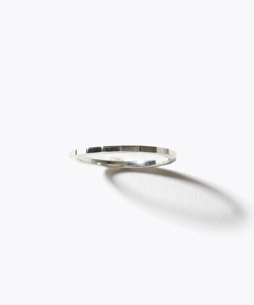 指輪 リング 「basic」 シルバー ファセッテド リング レディースの画像