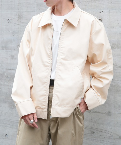 激レア！わちふぃーるど ダヤン20th限定 綿カーデブルゾン クリーム色 日本製 Dickies（ディッキーズ） ブルゾン アウター 「Dickies」T/C/PUツイル