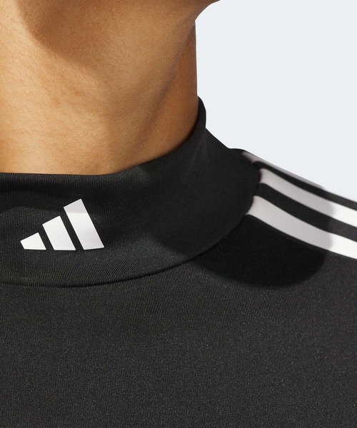 ★ タグ付 未使用 アディダスゴルフadidas Jay3lle ロンt adidas tシャツ JAY3LLE スリーストライプス モックネック 長袖