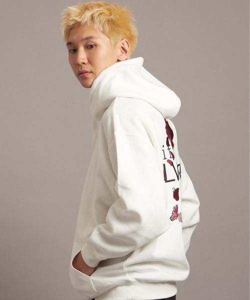 JACKROSE（ジャックローズ） パーカー JE-ハンドローズ＆バタフライ