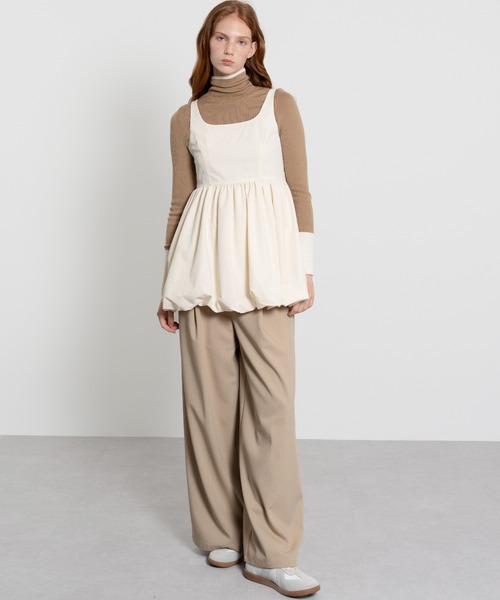 チュニック 「ELOOPS」バルーンヘム ワンピース風チュニック