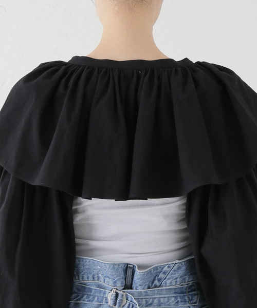 papier シャツ ブラウス papier/パピエ SLOBE別注 Holder blouse 