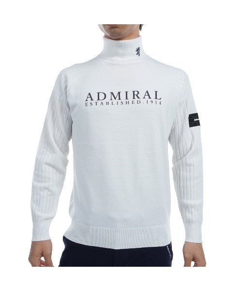 Admiral Golf セーター ニット 2段ロゴ タートルセーター メンズ