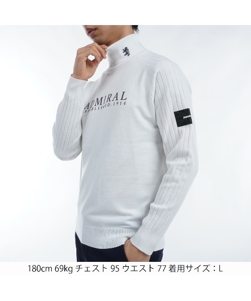【値下げ】Admiral ゴルフ セーター LLサイズ Admiral Golf セーター ニット 2段ロゴ タートルセーター メンズ