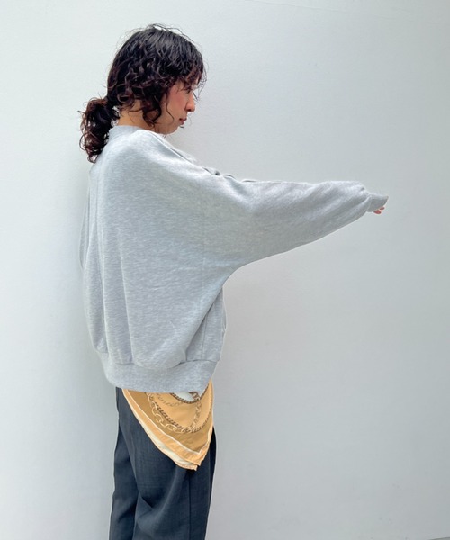 y/m tシャツ ドルマンスリーブスウェットトップス レディース