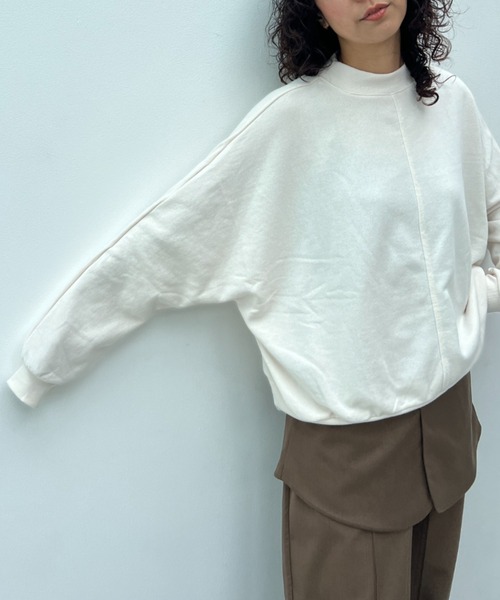tシャツ ドルマンスリーブロゴスウェット レディース y/m tシャツ ドルマンスリーブスウェットトップス レディース