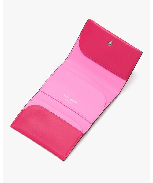 kate spade ★ラベルカードケース三つ折り財布★ kate spade NEW YORK 財布 ラベル カード ケース トライ