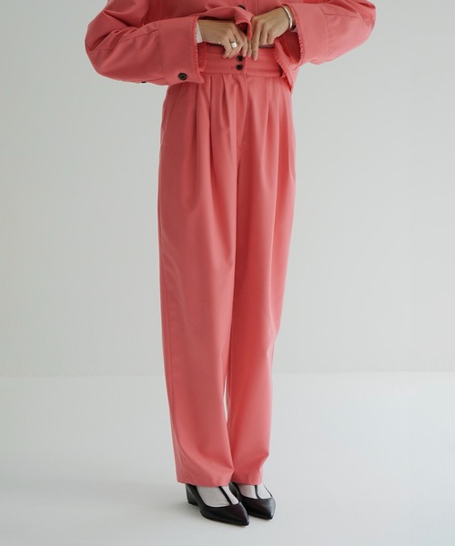CLANE（クラネ） ワイドパンツ スラックス パンツ WIDE BELT TUCK