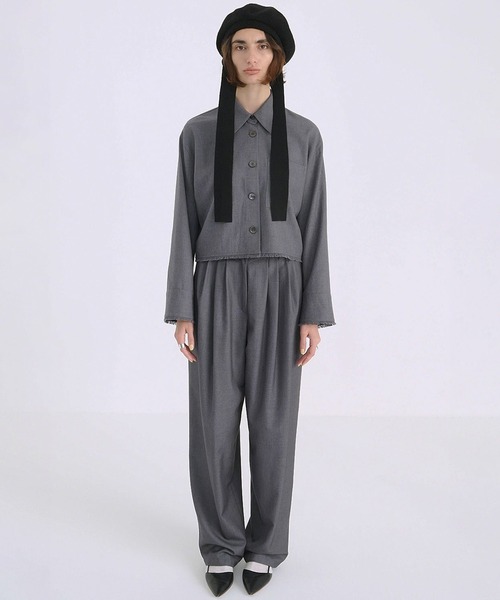 CLANE（クラネ） ワイドパンツ スラックス パンツ WIDE BELT TUCK