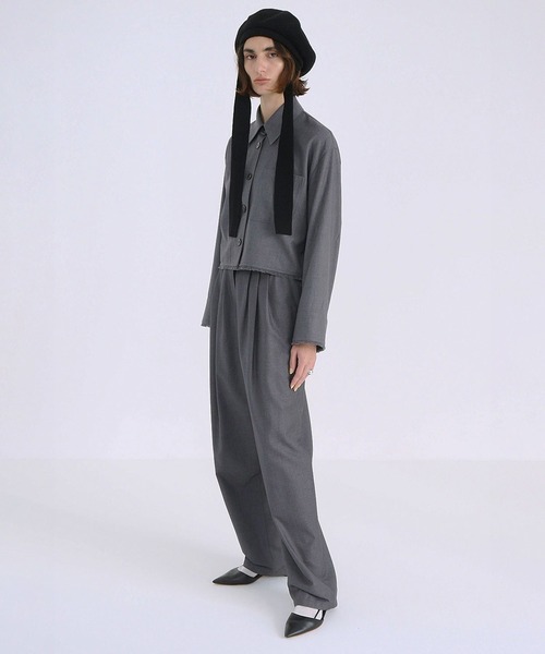 CLANE（クラネ） ワイドパンツ スラックス パンツ WIDE BELT TUCK
