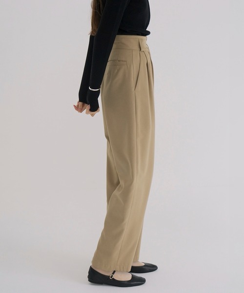 CLANE（クラネ） ワイドパンツ スラックス パンツ WIDE BELT TUCK