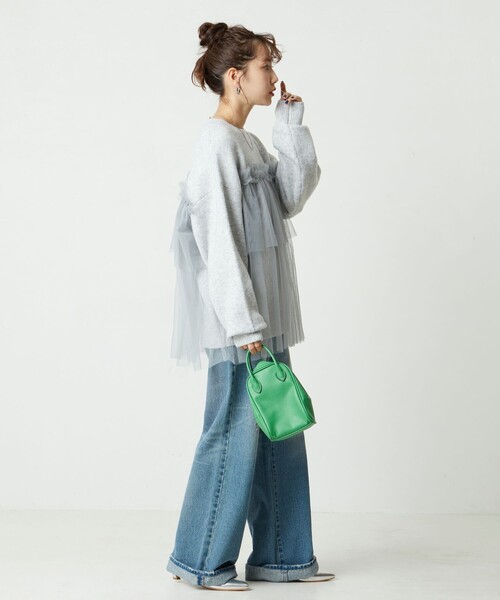 FREAK'S STORE ニット セーター 限定展開 チュール ドッキング