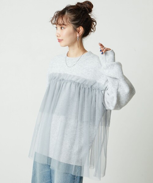 【buecherwurm】タグ付き新品‼️wb アンサンブル ニット セール】 【WEB限定カラーあり・洗える】CLEAR COTTON BLEND