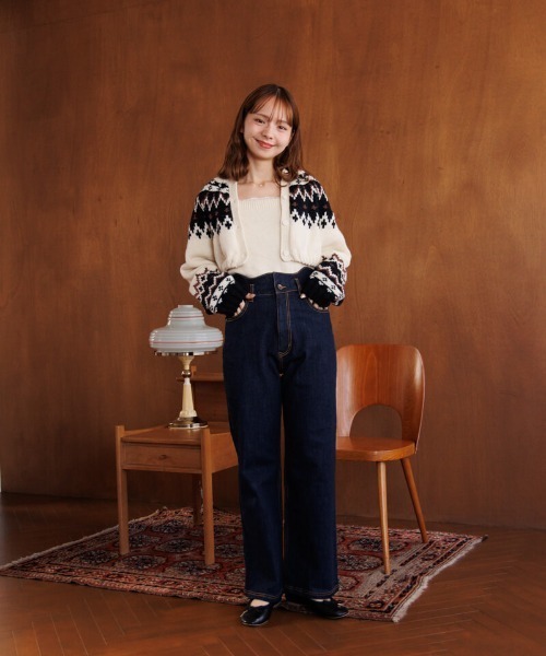 クリスチャンディオール アンサンブルニット フラワー カシミヤ×シルク DIOR | セーター Dior Fall Flower カシミヤニット