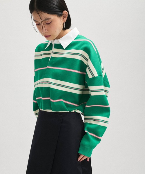 春秋冬 ADAM ET ROPE アダムエロペ ニット セーター ADAM ET ROPE' ニット セーター 「WEB限定」パールドットニット