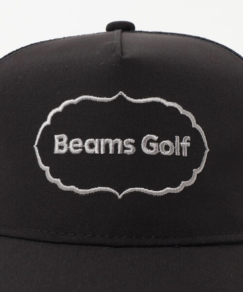 BEAMS GOLF メッシュブラックキャップ BEAMS GOLF キャップ 帽子 シーズンロゴ メッシュ トラック