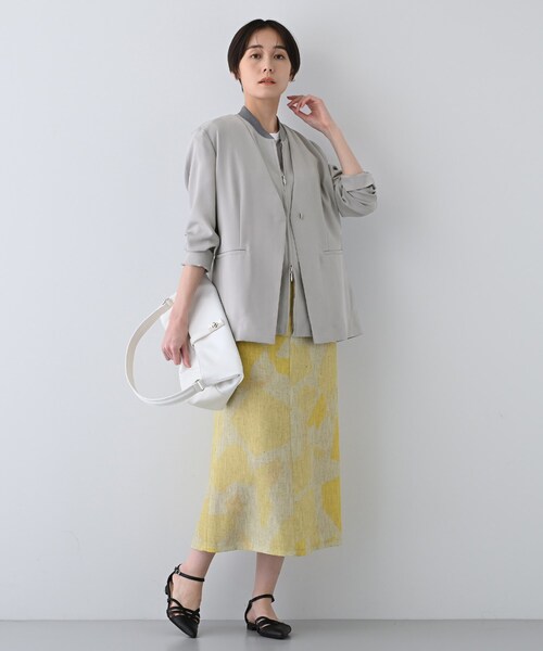 INDIVI ジャケット ノーカラージャケット 春SALE！「洗える