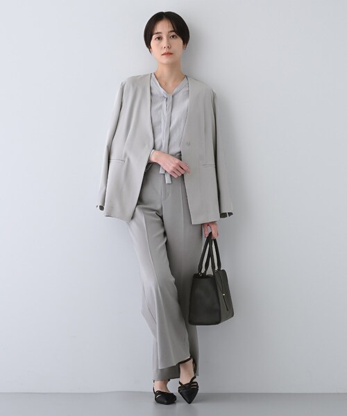 INDIVI（インディヴィ） ジャケット ノーカラージャケット 「洗える