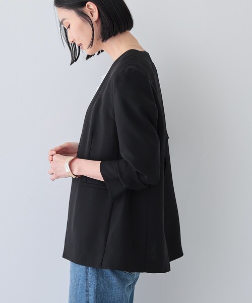 INDIVI（インディヴィ） ジャケット ノーカラージャケット 「洗える
