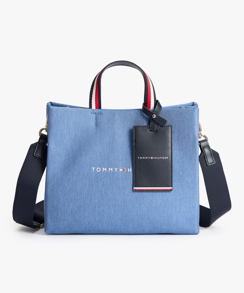 【すぐ届く】  デニムミディアムショッパートート TOMMY HILFIGER トートバッグ デニムミディアムショッパートート