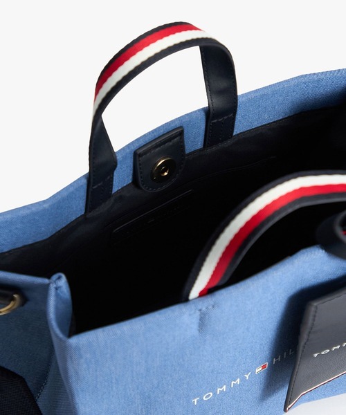 【すぐ届く】  デニムミディアムショッパートート TOMMY HILFIGER トートバッグ デニムミディアムショッパートート