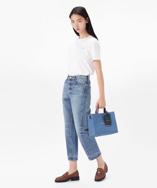 【すぐ届く】 デニムミディアムショッパートート TOMMY HILFIGER トートバッグ デニムミディアムショッパートート