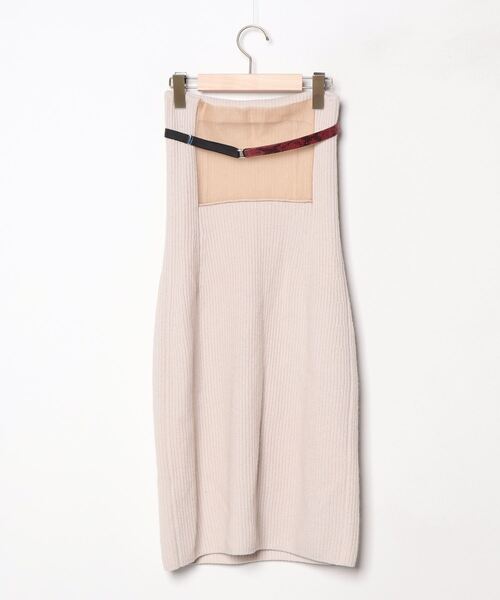 「TOGA」 ニットスカート 36 ベージュ レディース_画像2