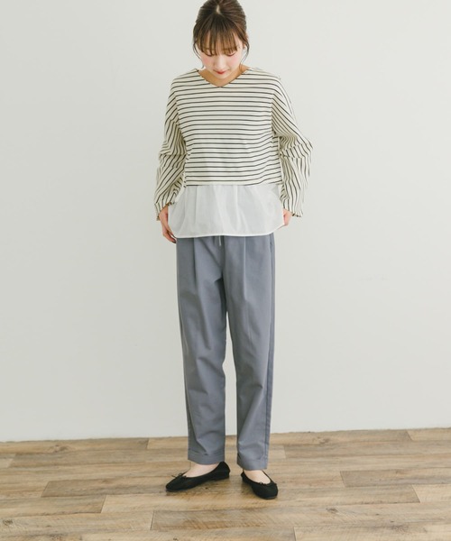 新品未使用　リネン混イージーパンツ　BLUE ITEMS URBANRESEARCH パンツ リネン混イージーパンツ レディース