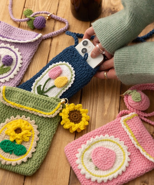 emonique（エモニーク） ショルダーバッグ バッグ ハンドメイド 手編み