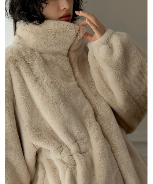 「Re:EDIT」 ジップアップブルゾン MEDIUM ブラック レディース_画像4