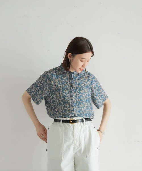 NOMBRE IMPAIR ブラウス シャツ ミニペイズリーPT スタンド